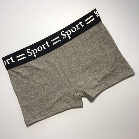 Vision Intimate Gray SPORT Boy Shorts Panties Underwear - Size Small - Picture 2 of 3